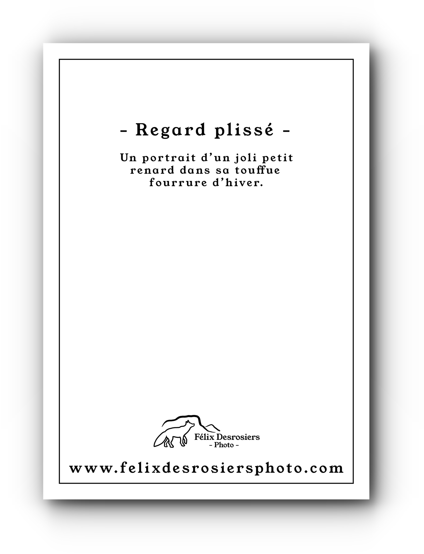 Regard plissé - Carte de souhait