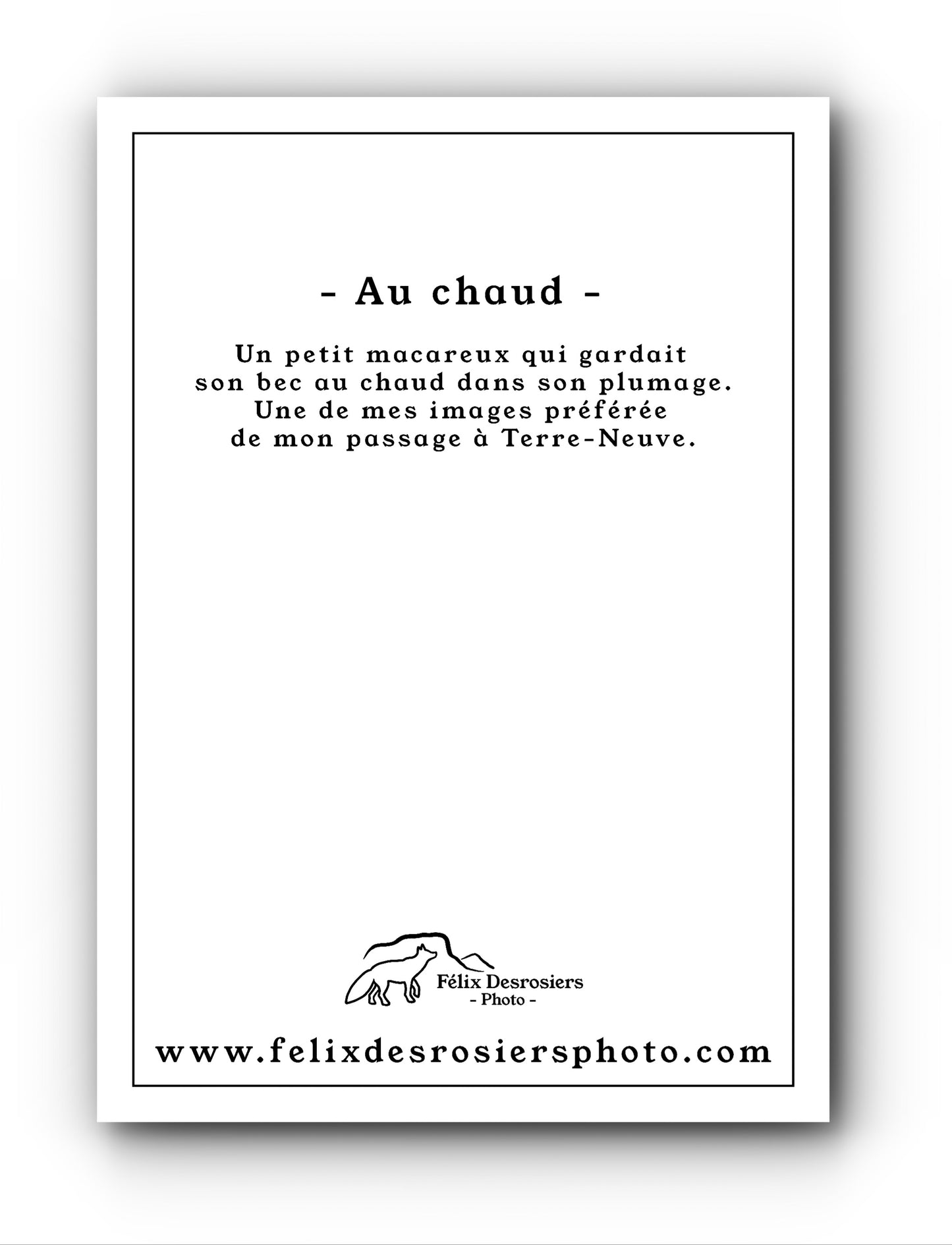 Au chaud - Carte de souhait